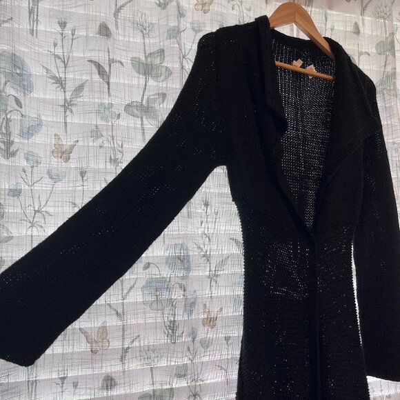 Long Knit Wool Coat - Picture 2 of 11